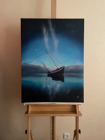 Картина маслом на холсте "Звёздный причал" 80х60 см. Деревянный подрамник. Художник Наталия Осадчук