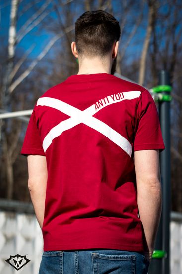 Футболка Antisocial Cross (бордовый)