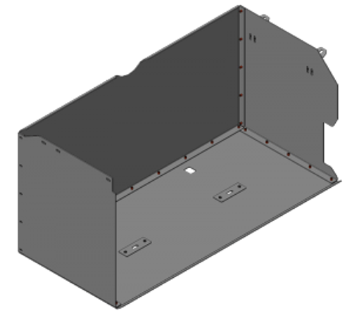 Усиленная защита Motodor топливного бака, 5 мм, алюминий. для Mercedes Actros 2016-2020,Mercedes Axor 2 2004-2020,Mercedes Actros 2008-2016 арт.21214