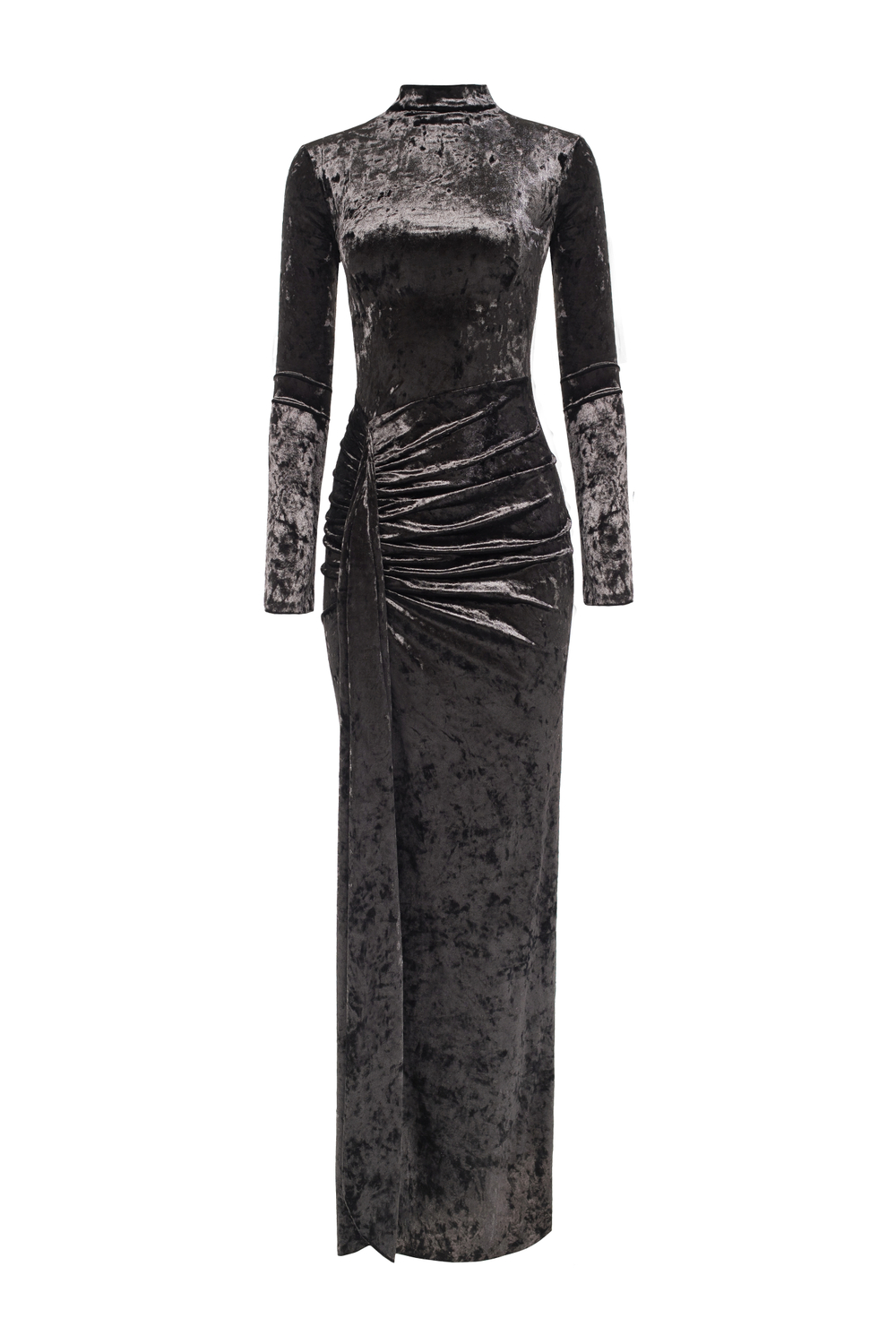 «SCULPTING velvet dress» Платье из эластичного бархата с разрезом