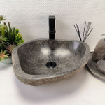 Раковина из речного камня RS-63860 (45*40*14) 0121