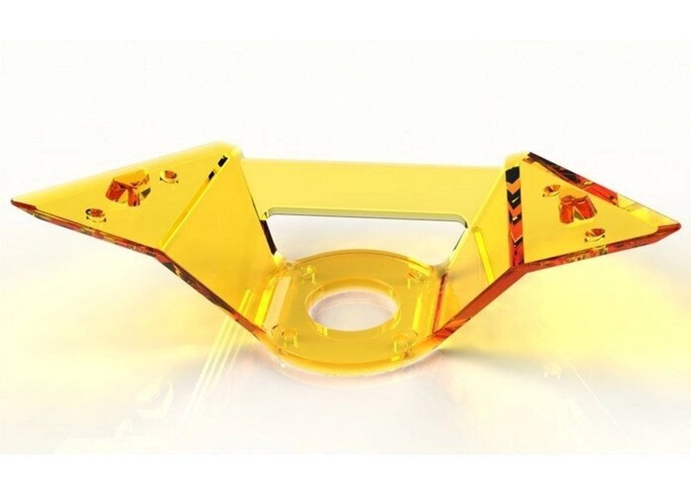 Кронштейн для стула прозрачный усиленный, цвет красный