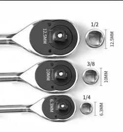 Набор переходников для торцевых головок 1/2, 3/8 и 1/4. 6 шт.