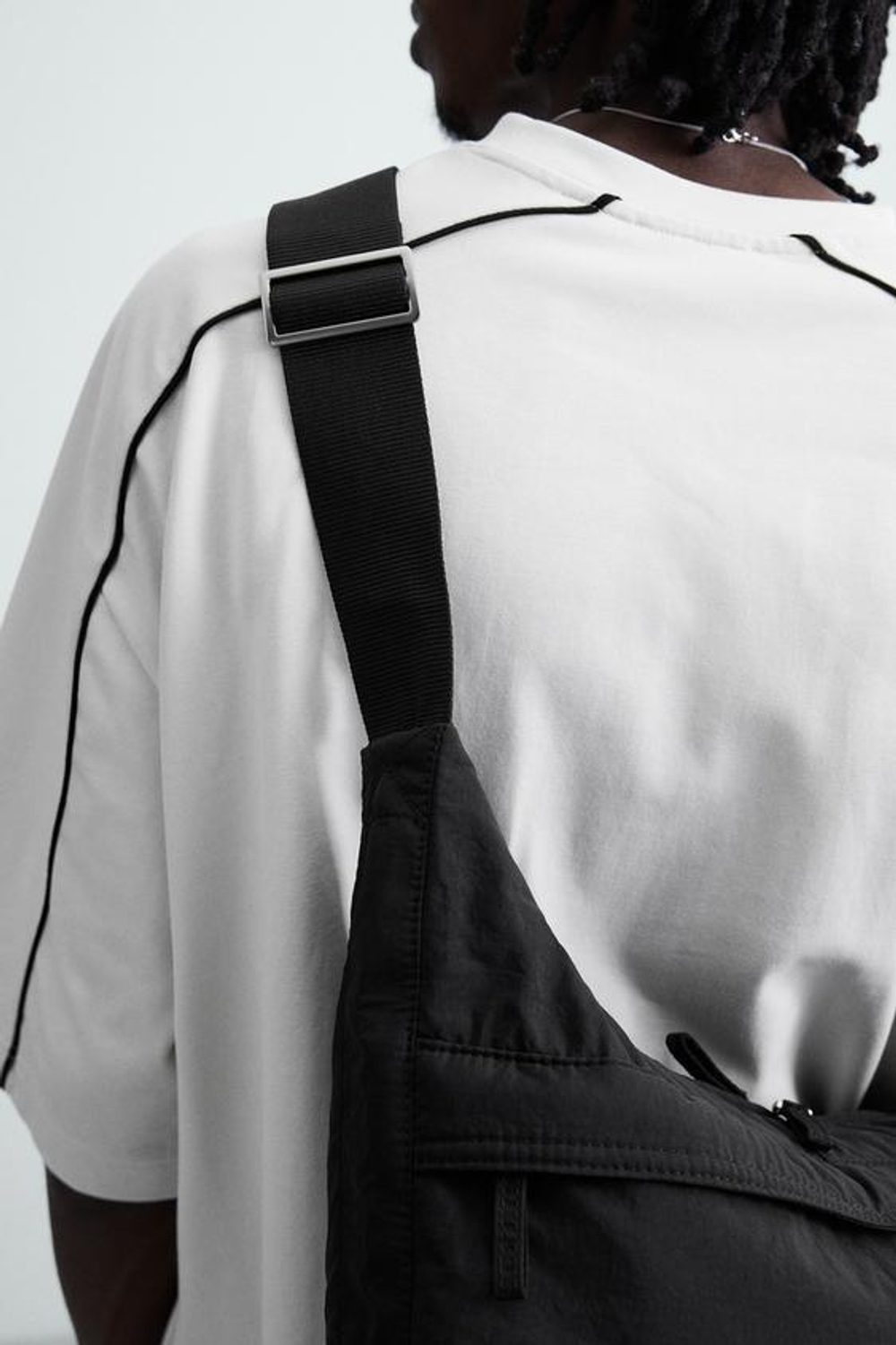 ZARA НЕЙЛОНОВАЯ СУМКА, ЧЕРНЫЙ