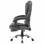 Кресло офисное CROMEX (КРОМЕКС) "Chill MS-005", с функцией вибромассажа, подножка, ткань, серое, 532959