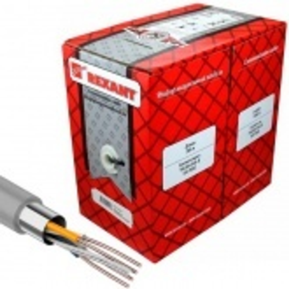 Кабель витая пара экранированный FTP 2PR 24AWG cat 5e CU 4 жилы [305м] Rexant (провод для интернета) 01-0122