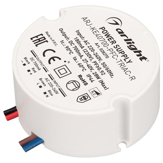 Драйвер Arlight ARJ-KE40700-PFC-Triac-R 27-40V 28W IP44 0,7A 028270