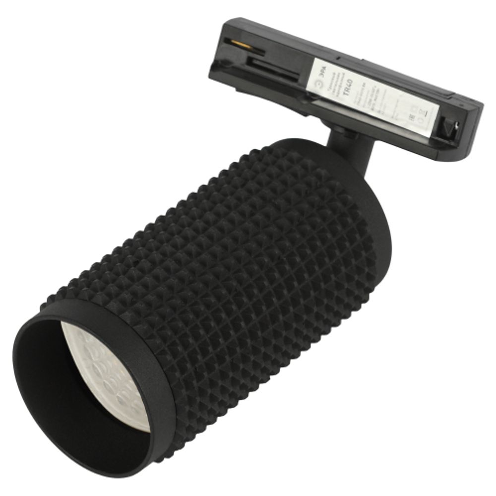 Трековый светильник однофазный ЭРА TR40-GU10 BK под лампу MR16 черный | Однофазные светильники под лампу