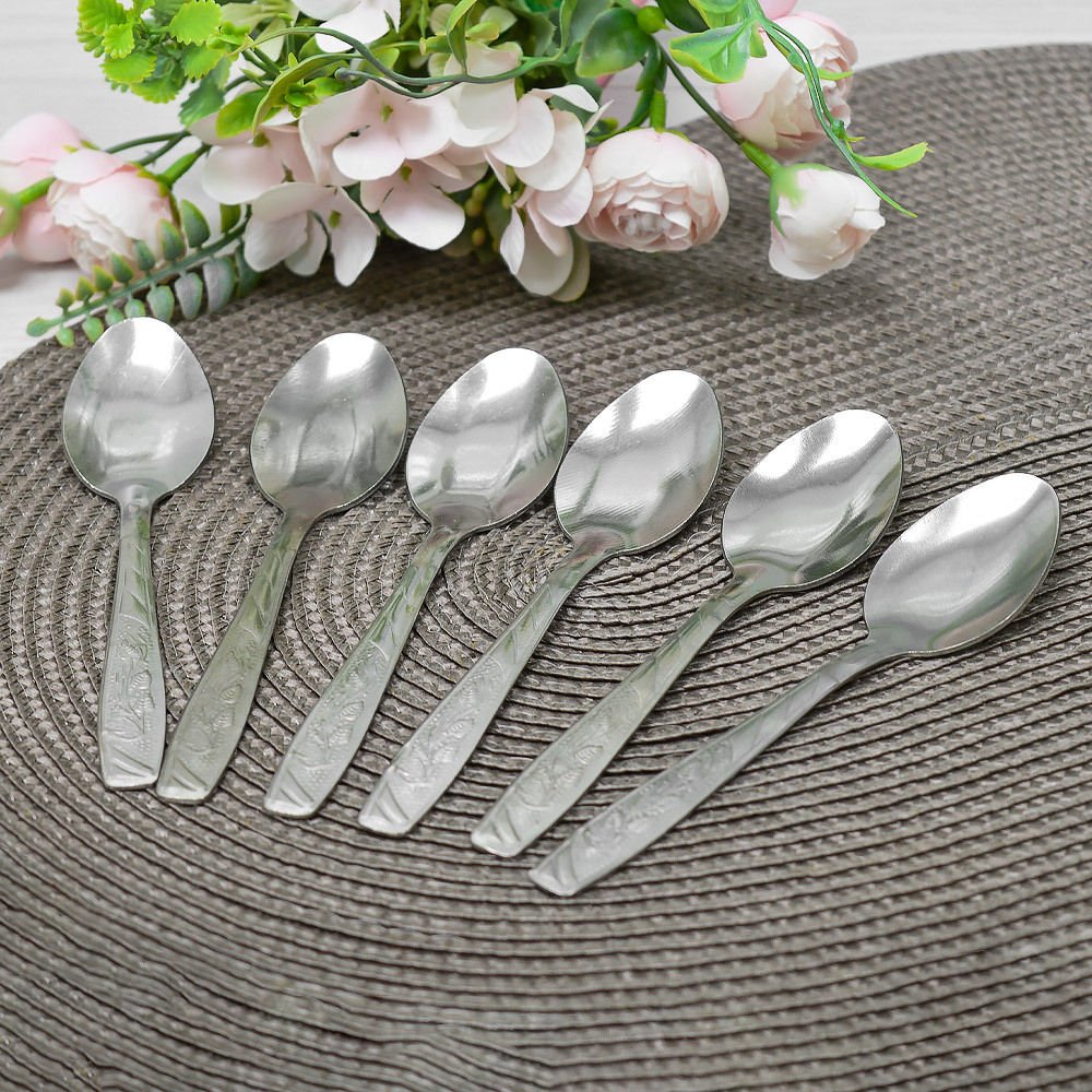 Набор ложек чайных с рисунком 6 шт Эконом