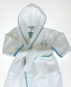 Элитный халат детский с капюшоном Птички от Bovi