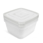 Контейнер для продуктов (СВЧ) Унико квадратный 1,4л набор 4шт. С218 (комплект 12 шт)