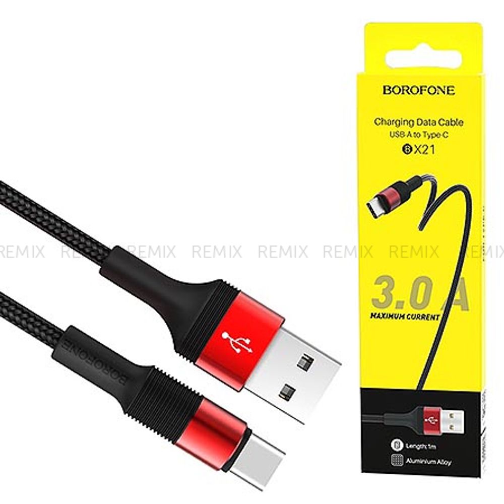Дата-кабель USB 3.0A для Type-C Borofone BX21 нейлон 1м (Red)