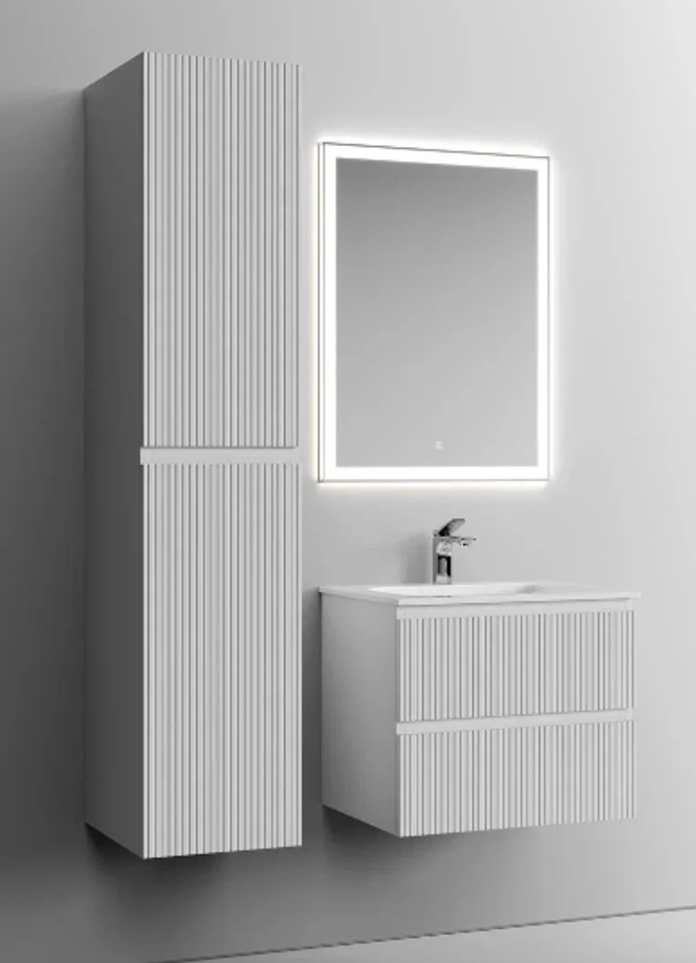 Тумба подвесная SANCOS Snob T 590х445х500, c двумя ящиками оснащенными доводчиками, Bianco, арт.SNT60W