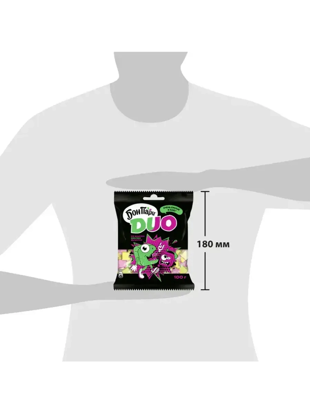 Маршмеллоу Бон Пари Duo очень кислые В Кубе 100 г * 3 шт