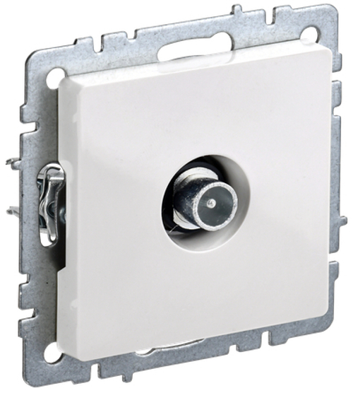 BRITE Розетка TV проходная РТВ10-0-БрБ белый IEK