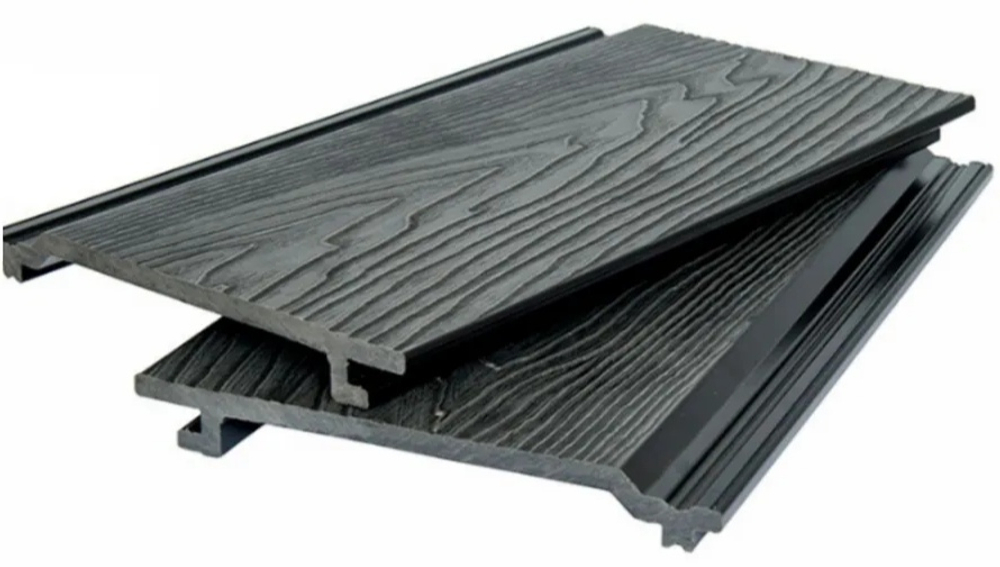 Фасадная панель ДПК 3D Графит Текстурированная 157*20*3000мм 0,471м2