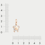 Женская подвеска из розового золота 585 пробы со вставкой из фианитов (арт. 50261)