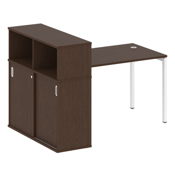 Метал Систем Куатро Стол письменный с шкафом-купе на П-образном м/к 40БП.РС-СШК-3.2 Т