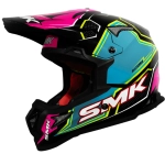 Шлем SMK ALLTERRA MAVERIX, цвет розовый/голубой/желтый (L)