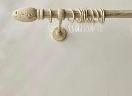 Карниз кованый для штор "Дали" d20 мм однорядный, цвет ваниль золото