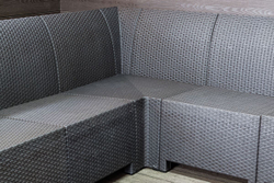 Садовый диван угловой П-образный Калифорния «California» на 10 мест без подушек
