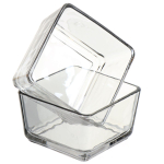 Салатник стекло, бамбук, квадр, 2 шт, 9х5 см, 19.5х10.5 см, Y4-5390