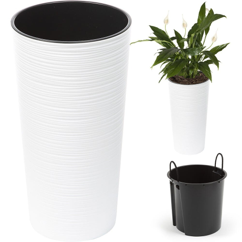 ГОРШОК Д/ЦВЕТОВ LILIA DLUTO 190 БЕЛЫЙ LA725-05