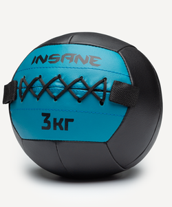 Медбол INSANE IN24-WB100, 3 кг, голубой