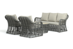 "Ницца" лаунж-зона из искусственного ротанга, цвет бронзовый