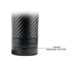 Мастурбатор-вагина с вибрацией в форме фонарика Pink Pussy (Цвет: черный с телесным)