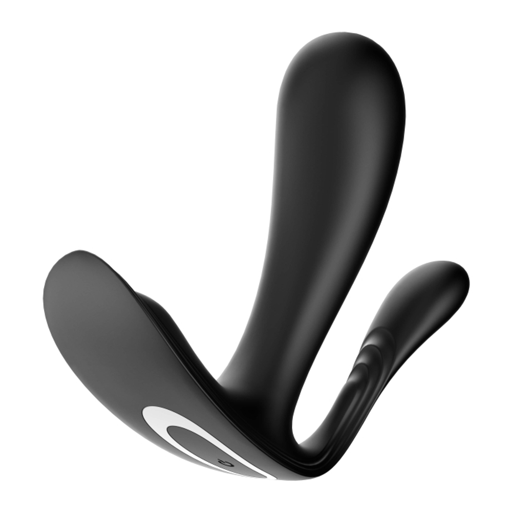 Бесшумный вибромассажер Satisfyer Top Secret+ для ношения и стимуляции точки G, черный