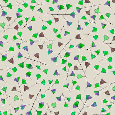 Гинкго на бежевом