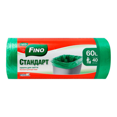 Мусорные пакеты Fino Cтандарт 60 л (40 шт)