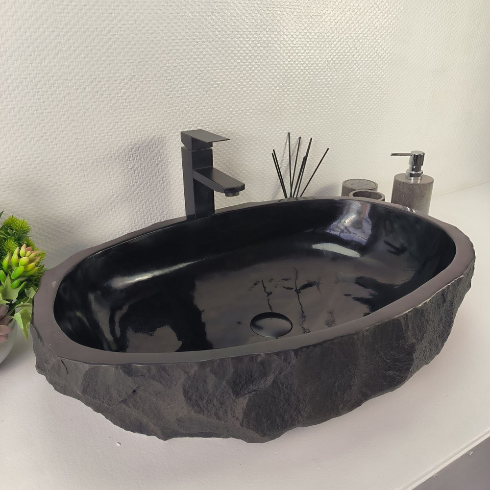 Раковина из андезита Erozy Black EA-64850 66*45*16 0035