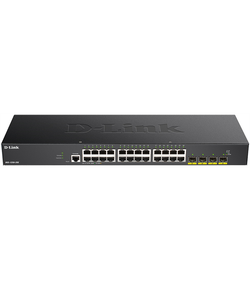 Коммутатор D-Link Smart L2 Switch 24x1000Base-T, 4х10GBase-X SFP+, CLI, RJ45 Console