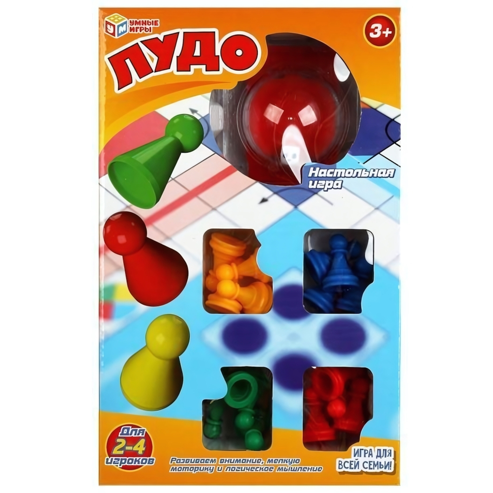 Игра настольная "Лудо" 23,5*15*5см коробка 1905K1252-R (Умные игры)
