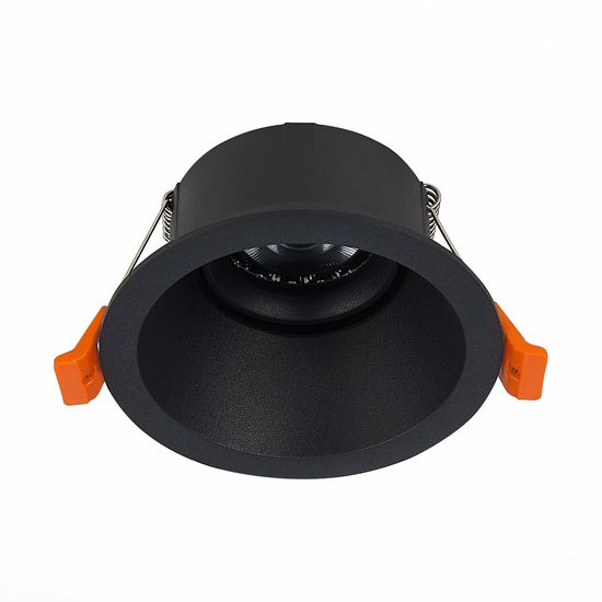 ST207.408.01 Св-к встр. Черный GU10 1*50W  D103xH52 220V Без ламп Встраиваемые светильники