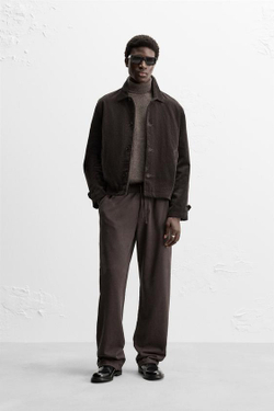 ZARA БРЮКИ-ДЖОГГЕРЫ RELAXED, ШОКОЛАДНЫЙ