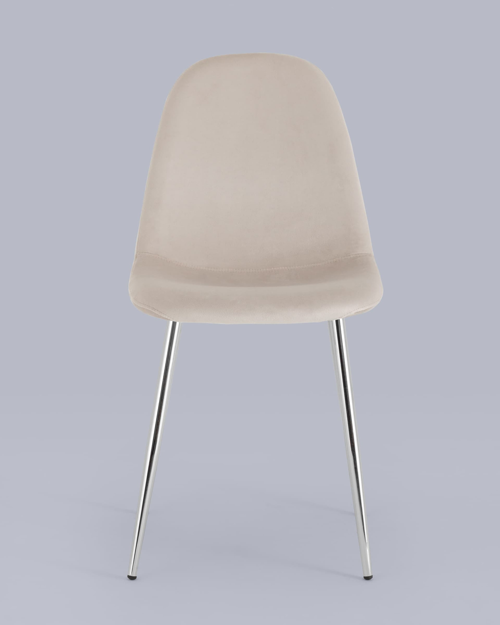 Стул Валенсия SN велюр бежевый хромированные ножки