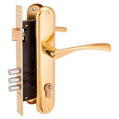 Замок Аллюр врезной 0203 GP золото с ручками