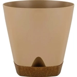 Горшок для цветов InGreen WOOD D250мм 8л с прикорневым поливом молочный шоколад/бук