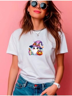 Футболка привидение тыква. Хэллоуин