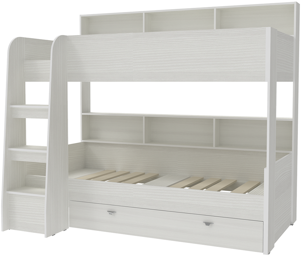 Двухъярусная кровать КарИВи Голден Кидс 1 Белое Дерево Белое Дерево