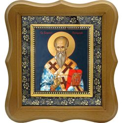 Климент, архиепископ Охридский, Величский (Болгарский) равноапостольный. Икона на холсте.