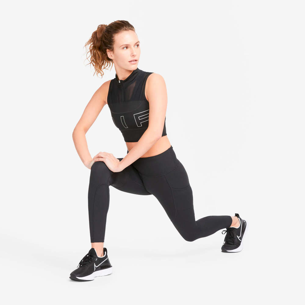 Женская теннисная майка Nike Dri-Fit Air Cropped Tank Top Women - Black