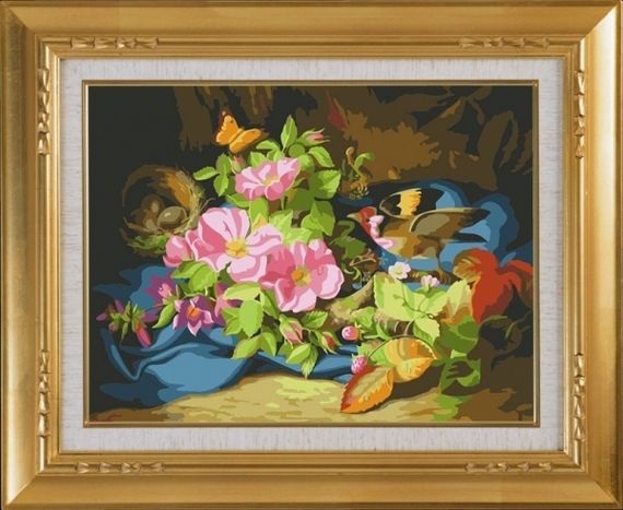 Шиповник - картина по номерам