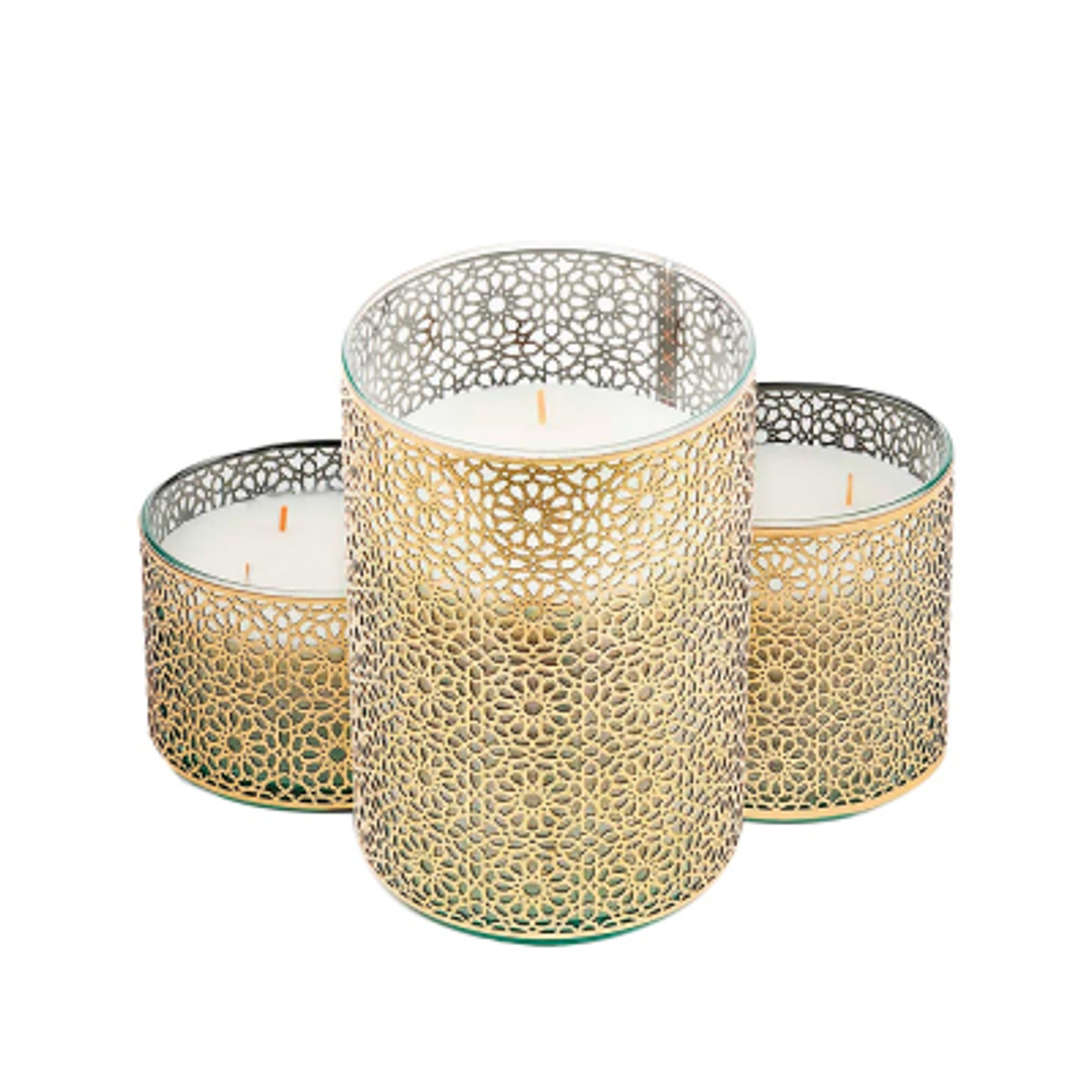 Аромасвеча Nour Bougie Mosaica Musc золото 1750 г