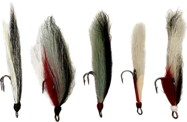 Муха Стример на Двойнике Цвет Ассорти 1шт из натурального волоса козы