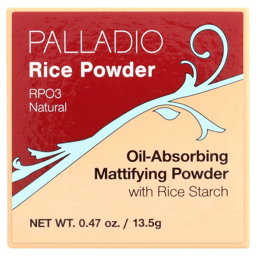 Palladio, рисовый порошок, RPO3 Natural, 13,5 г (0,47 унции)