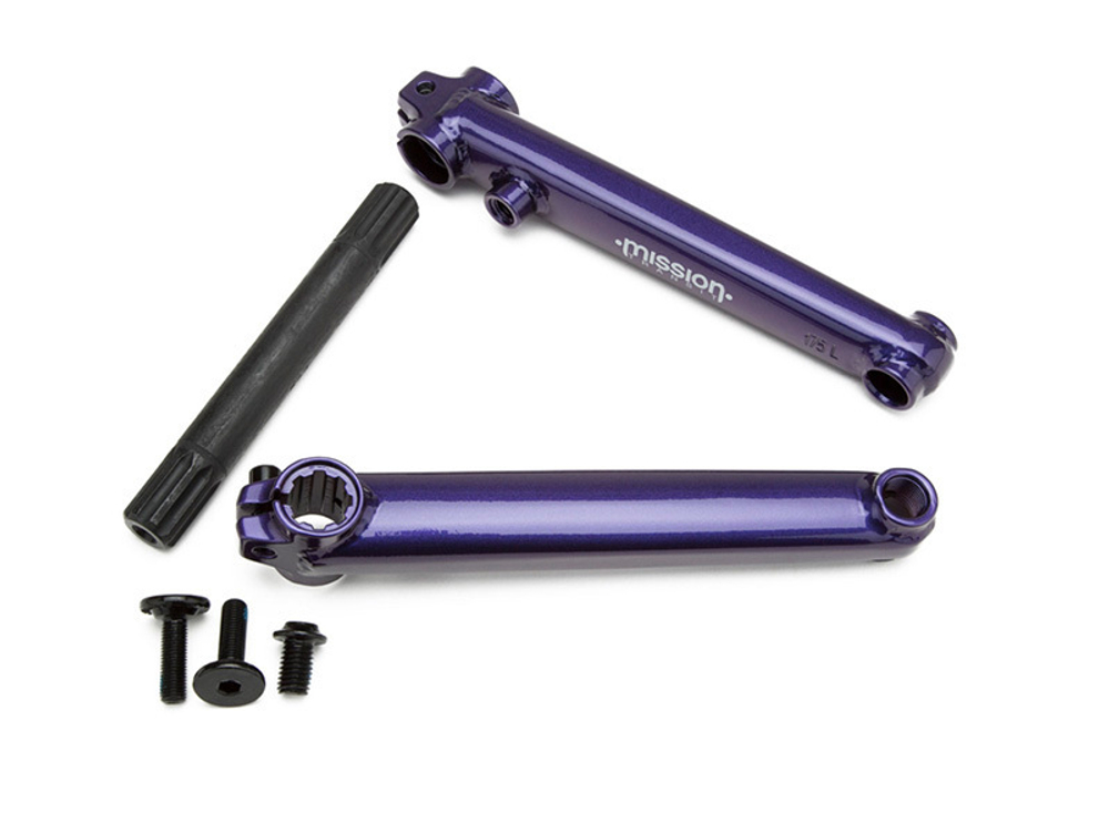 BMX Шатуны Mission Transit v2 (175 мм (фиолетовый) арт: MN5501PUR)